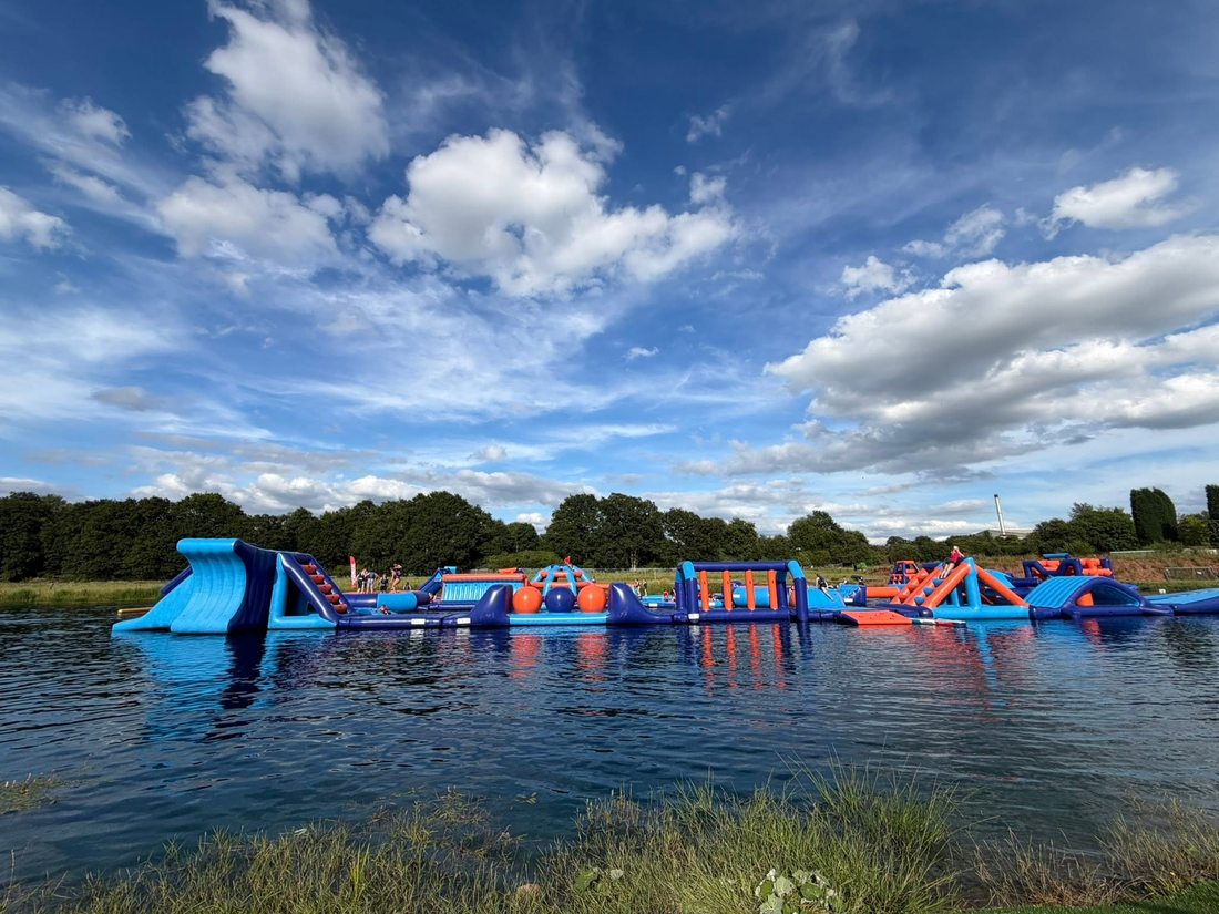 The Lakeside Adventure Aquapark inflatable obstacle course