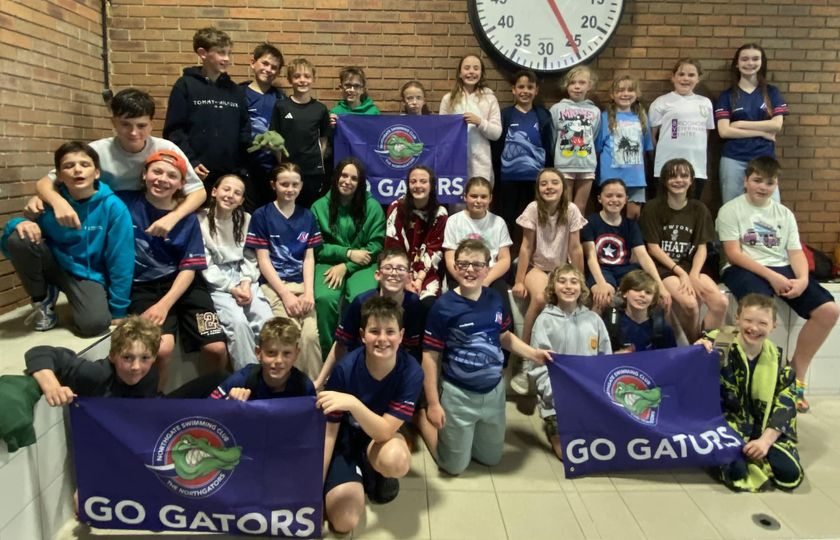 Northgate junior league team celebrating promotion to Division 1