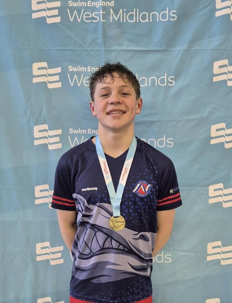 Rory Yarnley with a medal at the regional championships
