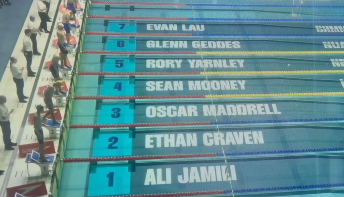 Rory Yarnley on the start list at an open meet in Coventry